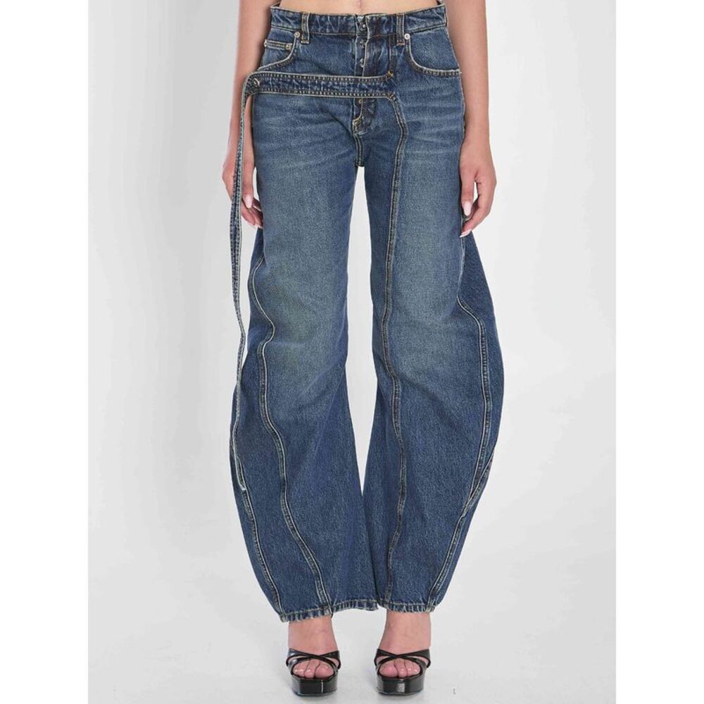 Jean Paul Gaultier Women Strap Jeans In Denim